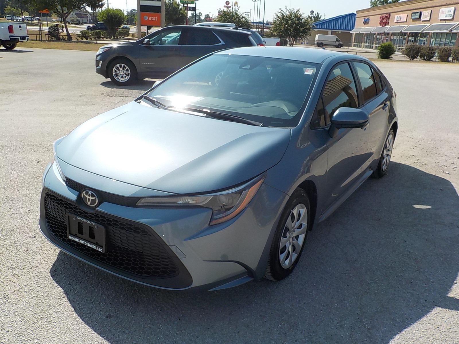 2021 LT BLUE /Black Toyota Corolla LE (JTDEPMAE4MJ) with an 1.8L L4 DOHC 16V engine, CVT transmission, located at 1617 W Church Street, Livingston, TX, 77351, (936) 327-3600, 30.710995, -94.951157 - ONE OWNER!! LOW LOW MILES!! Traded in only because he wanted a truck. - Photo #3