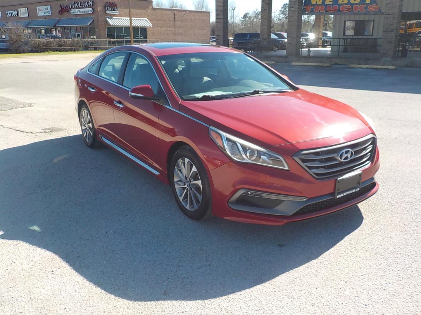2017 Maroon /Tan Hyundai Sonata Sport (5NPE34AF4HH) with an 2.4L L4 DOHC 16V engine, 6A transmission, located at 1617 W Church Street, Livingston, TX, 77351, (936) 327-3600, 30.710995, -94.951157 - ONE OWNER!! Classic "lil ole lady car". Locally owned car! Great car for a great price in today's world!! - Photo#1