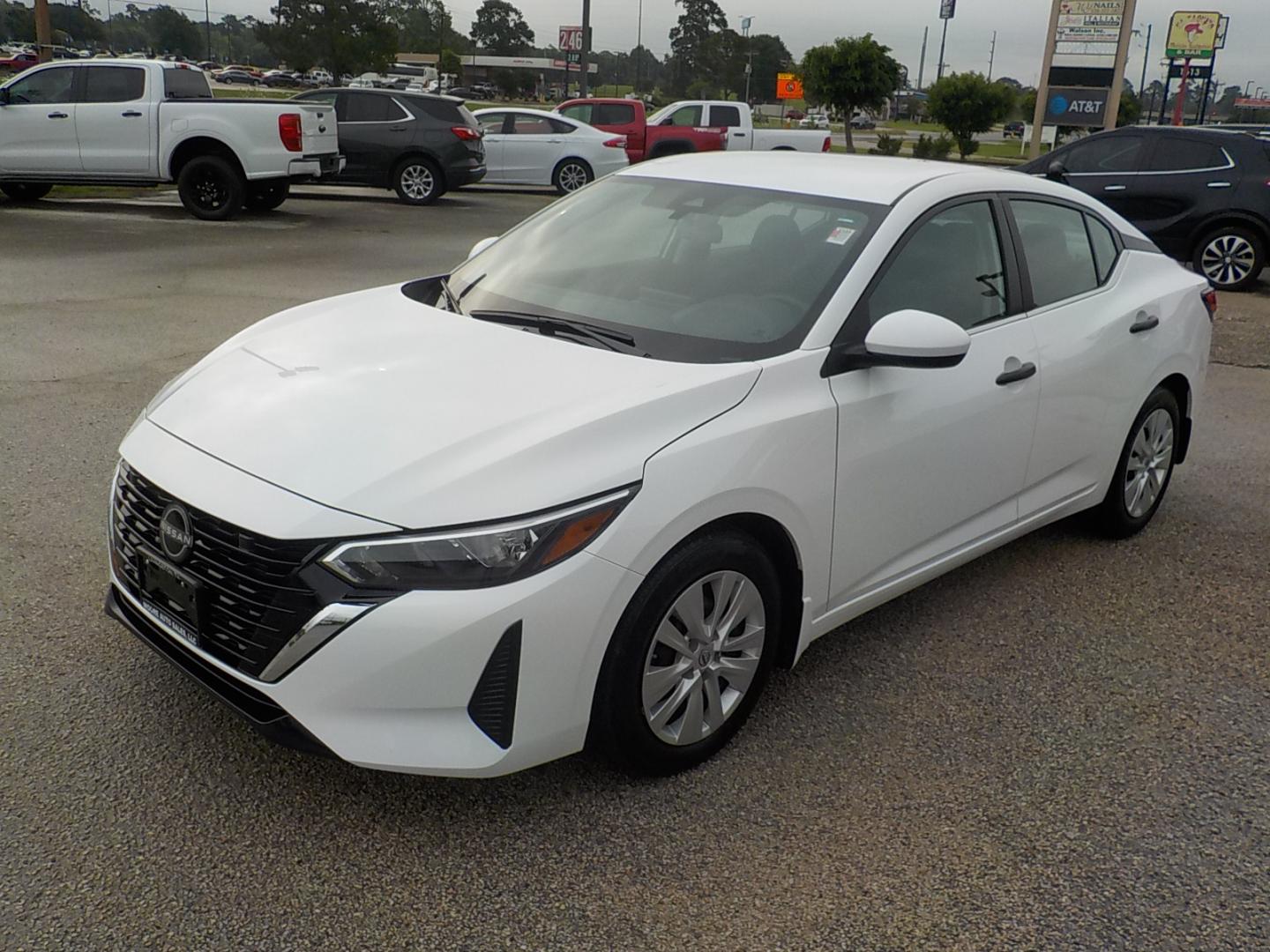 2025 White /Black Nissan Sentra S (3N1AB8BV3SY) with an 1.8L L4 SFI DOHC 16V engine, CVT transmission, located at 1617 W Church Street, Livingston, TX, 77351, (936) 327-3600, 30.710995, -94.951157 - Real economy here!! - Photo#3