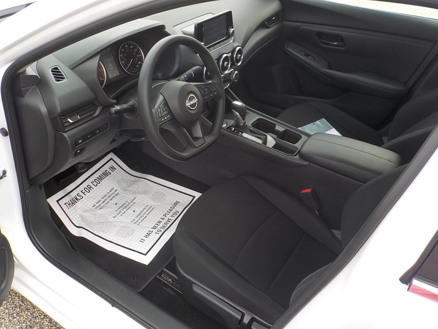 2025 White /Black Nissan Sentra S (3N1AB8BV3SY) with an 1.8L L4 SFI DOHC 16V engine, CVT transmission, located at 1617 W Church Street, Livingston, TX, 77351, (936) 327-3600, 30.710995, -94.951157 - Real economy here!! - Photo#7