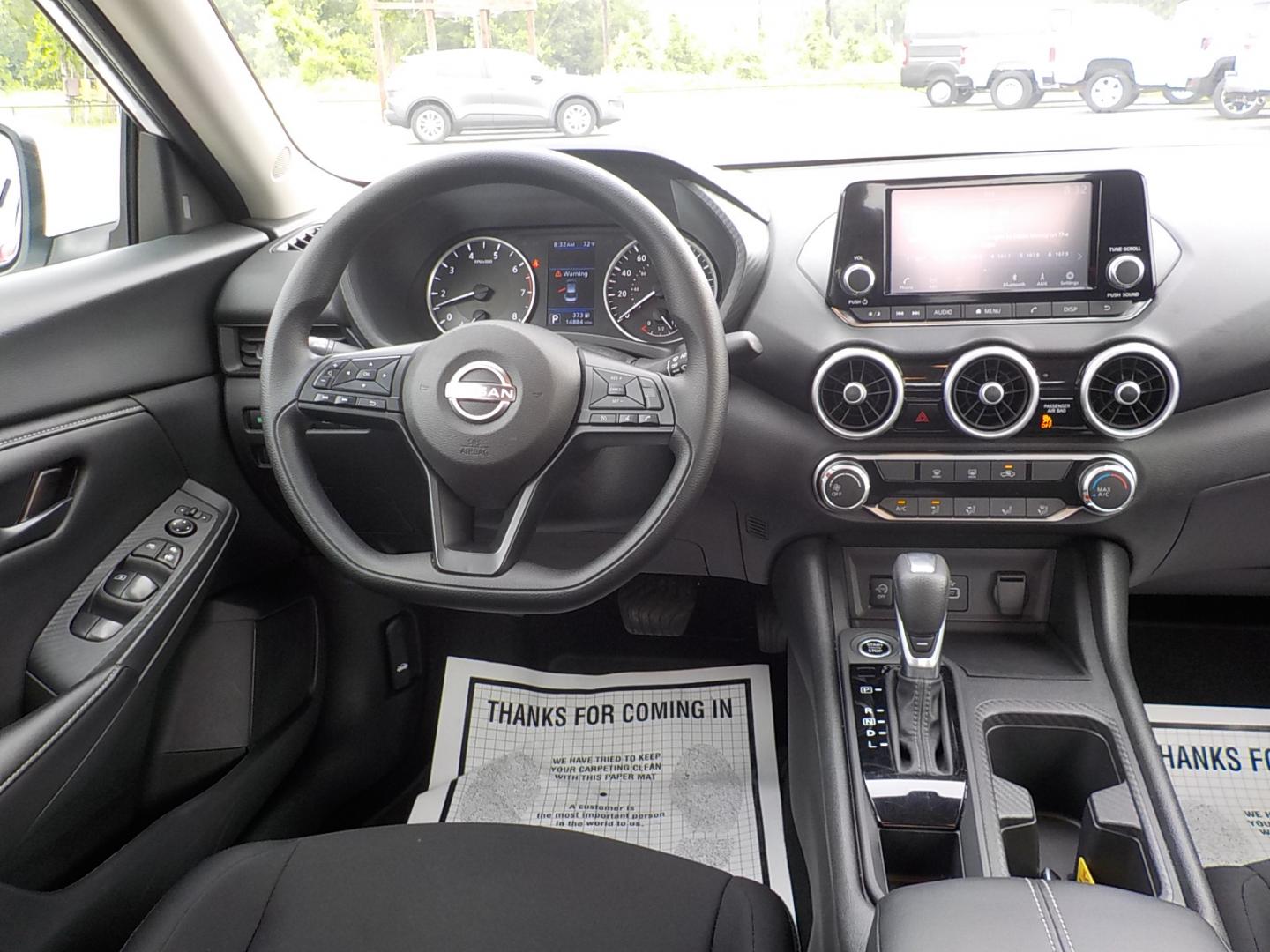 2025 White /Black Nissan Sentra S (3N1AB8BV3SY) with an 1.8L L4 SFI DOHC 16V engine, CVT transmission, located at 1617 W Church Street, Livingston, TX, 77351, (936) 327-3600, 30.710995, -94.951157 - Real economy here!! - Photo#12