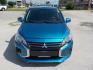2021 Blue Mitsubishi Mirage ES CVT (ML32AUHJ9MH) with an 1.2L L3 DOHC engine, CVT transmission, located at 1617 W Church Street, Livingston, TX, 77351, (936) 327-3600, 30.710995, -94.951157 - Great economical car right here! - Photo#2