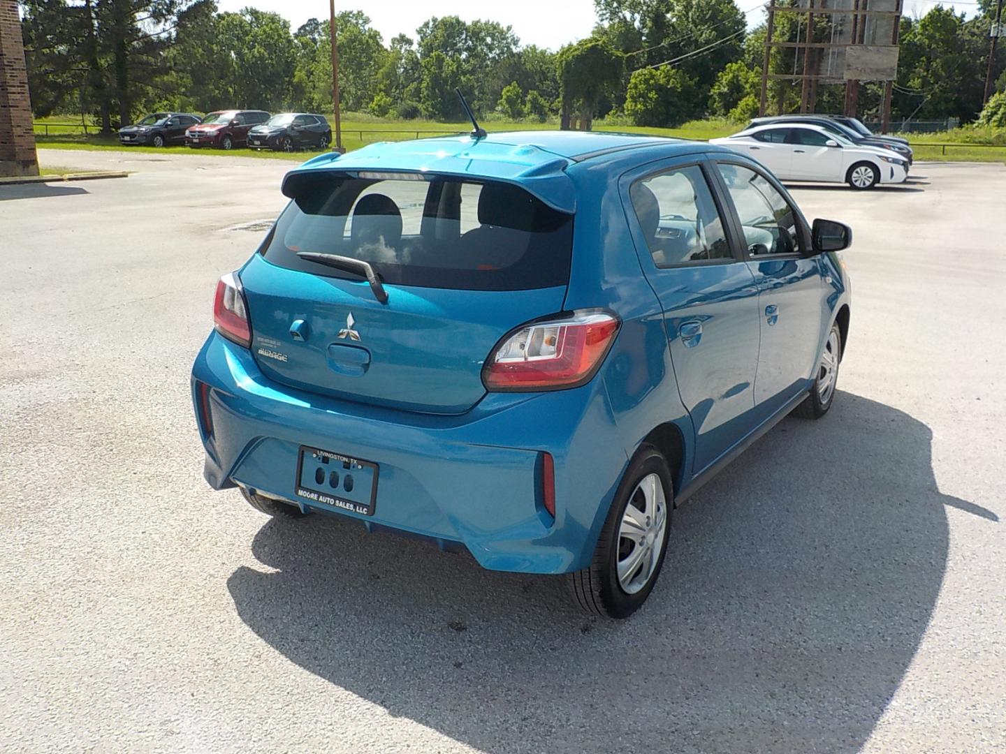 2021 Blue Mitsubishi Mirage ES CVT (ML32AUHJ9MH) with an 1.2L L3 DOHC engine, CVT transmission, located at 1617 W Church Street, Livingston, TX, 77351, (936) 327-3600, 30.710995, -94.951157 - Great economical car right here! - Photo#3