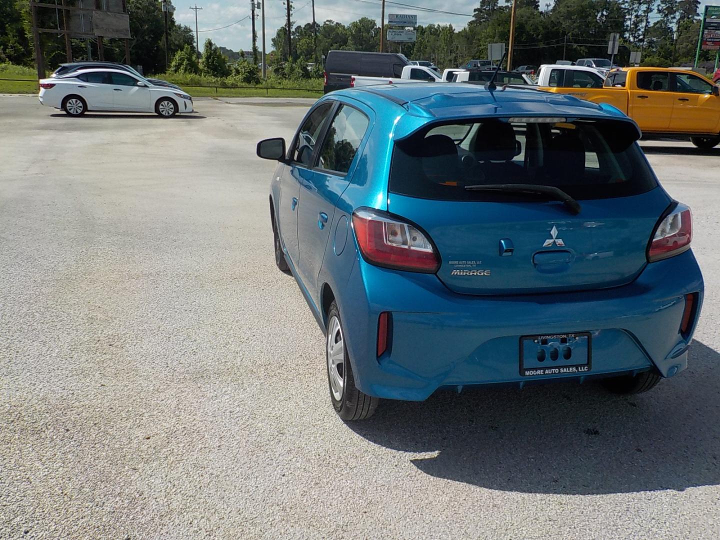 2021 Blue Mitsubishi Mirage ES CVT (ML32AUHJ9MH) with an 1.2L L3 DOHC engine, CVT transmission, located at 1617 W Church Street, Livingston, TX, 77351, (936) 327-3600, 30.710995, -94.951157 - Great economical car right here! - Photo#4
