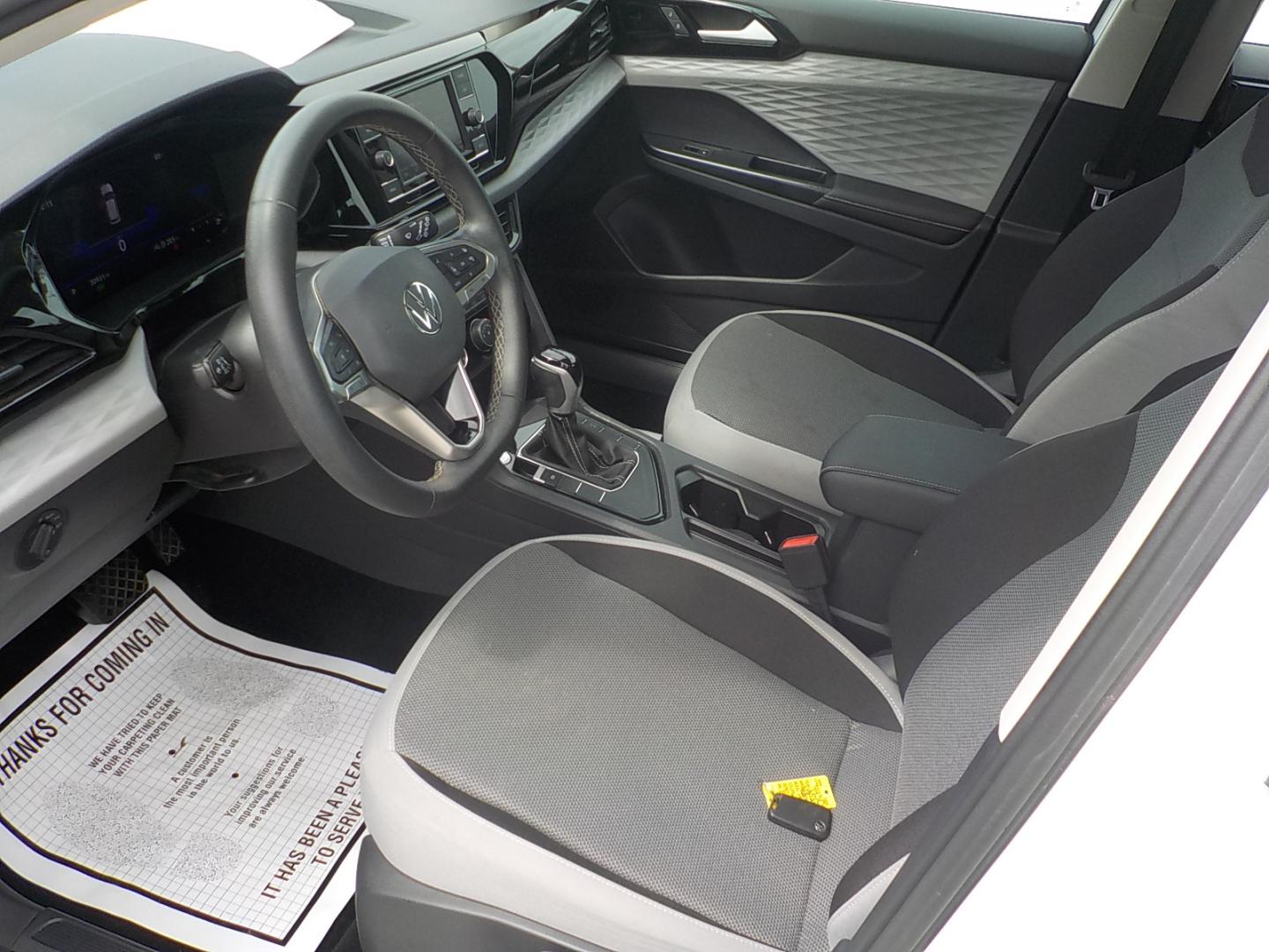 2024 White /Black Volkswagen Taos S (3VV5X7B27RM) with an 1.5L L4 SFI DOHC 16V engine, 8A transmission, located at 1617 W Church Street, Livingston, TX, 77351, (936) 327-3600, 30.710995, -94.951157 - This is a really sporty SUV that should get great fuel mileage for you!! - Photo#8