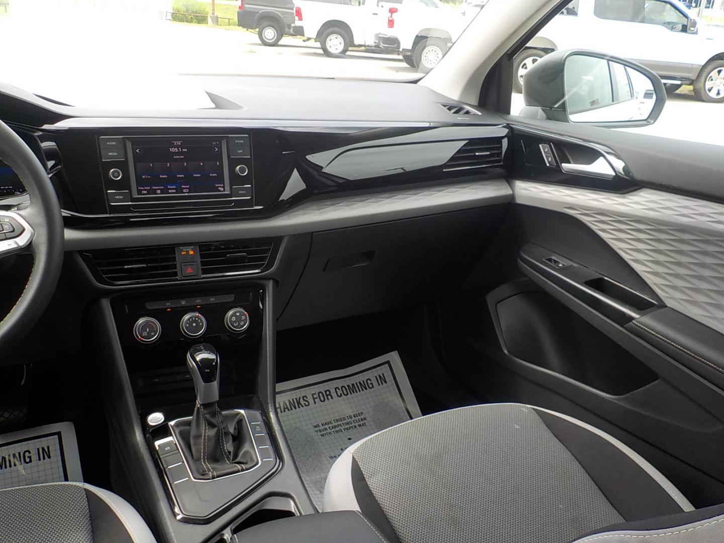2024 White /Black Volkswagen Taos S (3VV5X7B27RM) with an 1.5L L4 SFI DOHC 16V engine, 8A transmission, located at 1617 W Church Street, Livingston, TX, 77351, (936) 327-3600, 30.710995, -94.951157 - This is a really sporty SUV that should get great fuel mileage for you!! - Photo#13