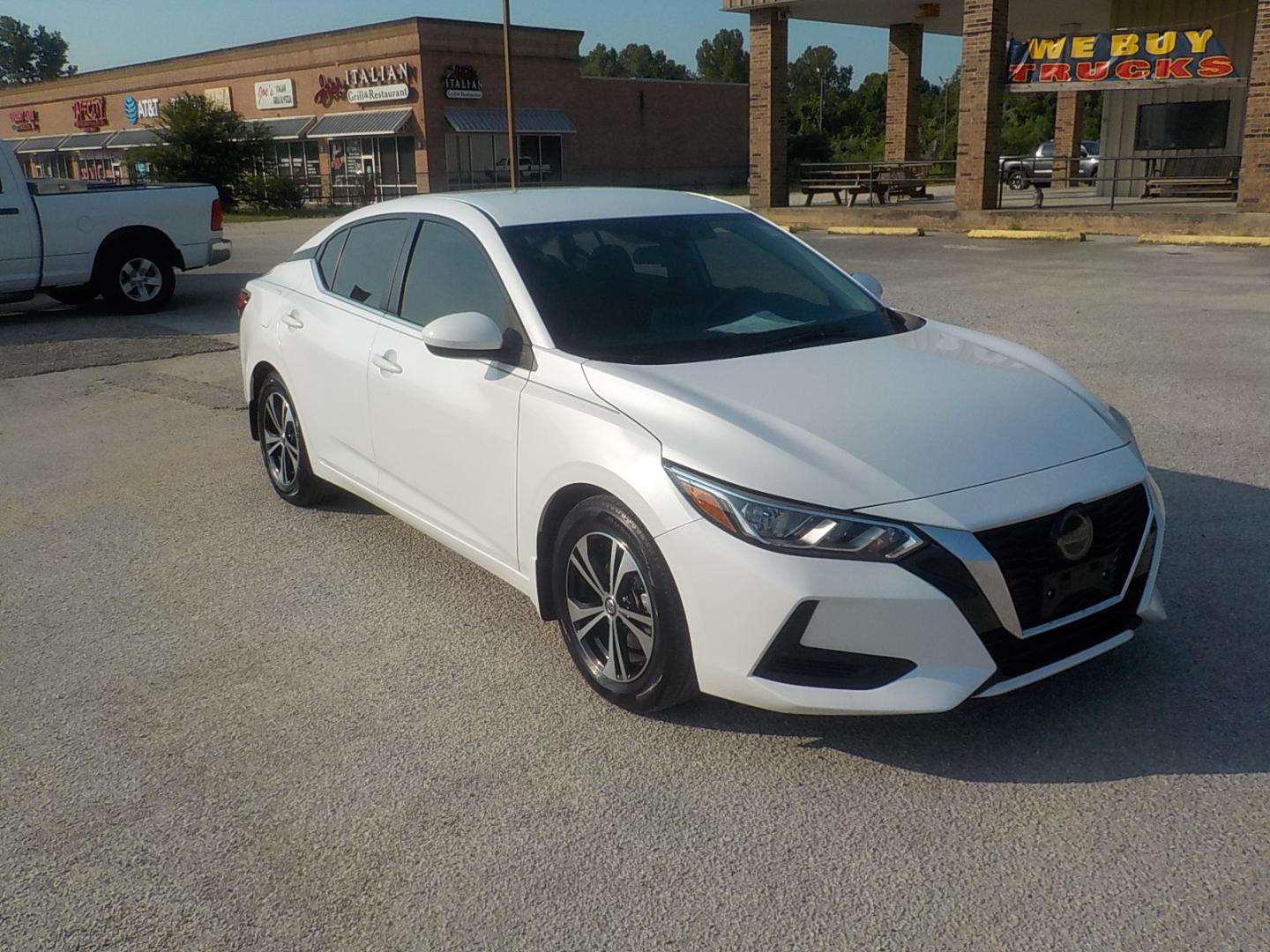 2023 White /Black Nissan Sentra SV (3N1AB8CV6PY) with an 1.8L L4 SFI DOHC 16V engine, CVT transmission, located at 1617 W Church Street, Livingston, TX, 77351, (936) 327-3600, 30.710995, -94.951157 - Good looking car that will get you where you need to be in style!! - Photo#1