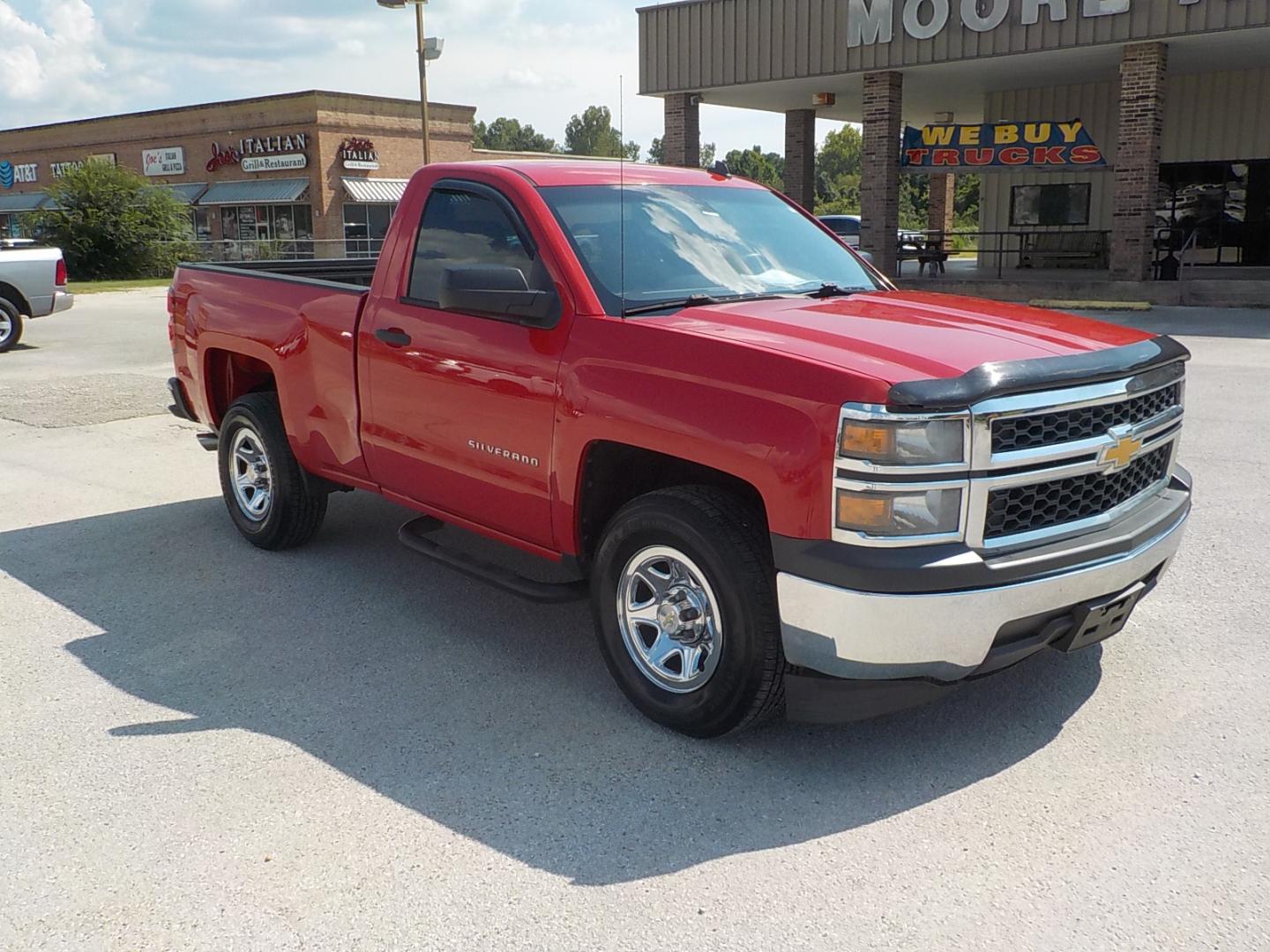 2014 Red /Gray Chevrolet Silverado 1500 Work Truck 1WT Regular Cab 2WD (1GCNCPEH6EZ) with an 4.3L V6 OHV 12V engine, 6-Speed Automatic transmission, located at 1617 W Church Street, Livingston, TX, 77351, (936) 327-3600, 30.710995, -94.951157 - WOW!! LOW MILES FOR THE YEAR!! I love this truck for what it is!! Come buy this truck and experience as much quality as you can for this price range truck!! - Photo#1