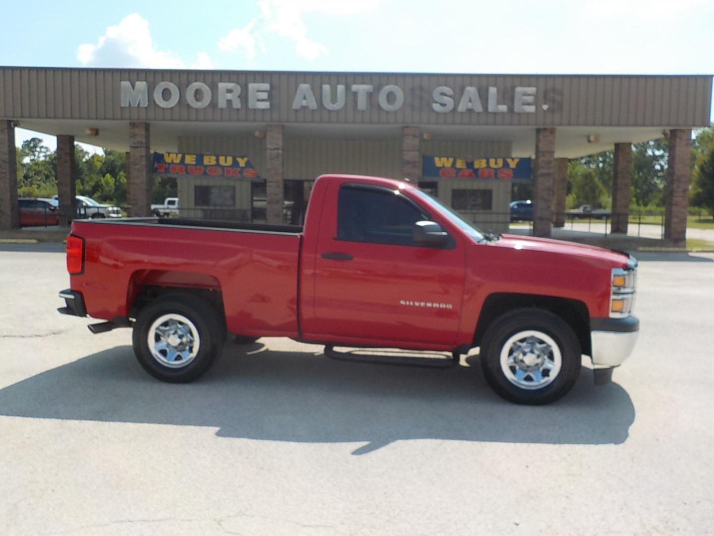 2014 Red /Gray Chevrolet Silverado 1500 Work Truck 1WT Regular Cab 2WD (1GCNCPEH6EZ) with an 4.3L V6 OHV 12V engine, 6-Speed Automatic transmission, located at 1617 W Church Street, Livingston, TX, 77351, (936) 327-3600, 30.710995, -94.951157 - WOW!! LOW MILES FOR THE YEAR!! I love this truck for what it is!! Come buy this truck and experience as much quality as you can for this price range truck!! - Photo#0