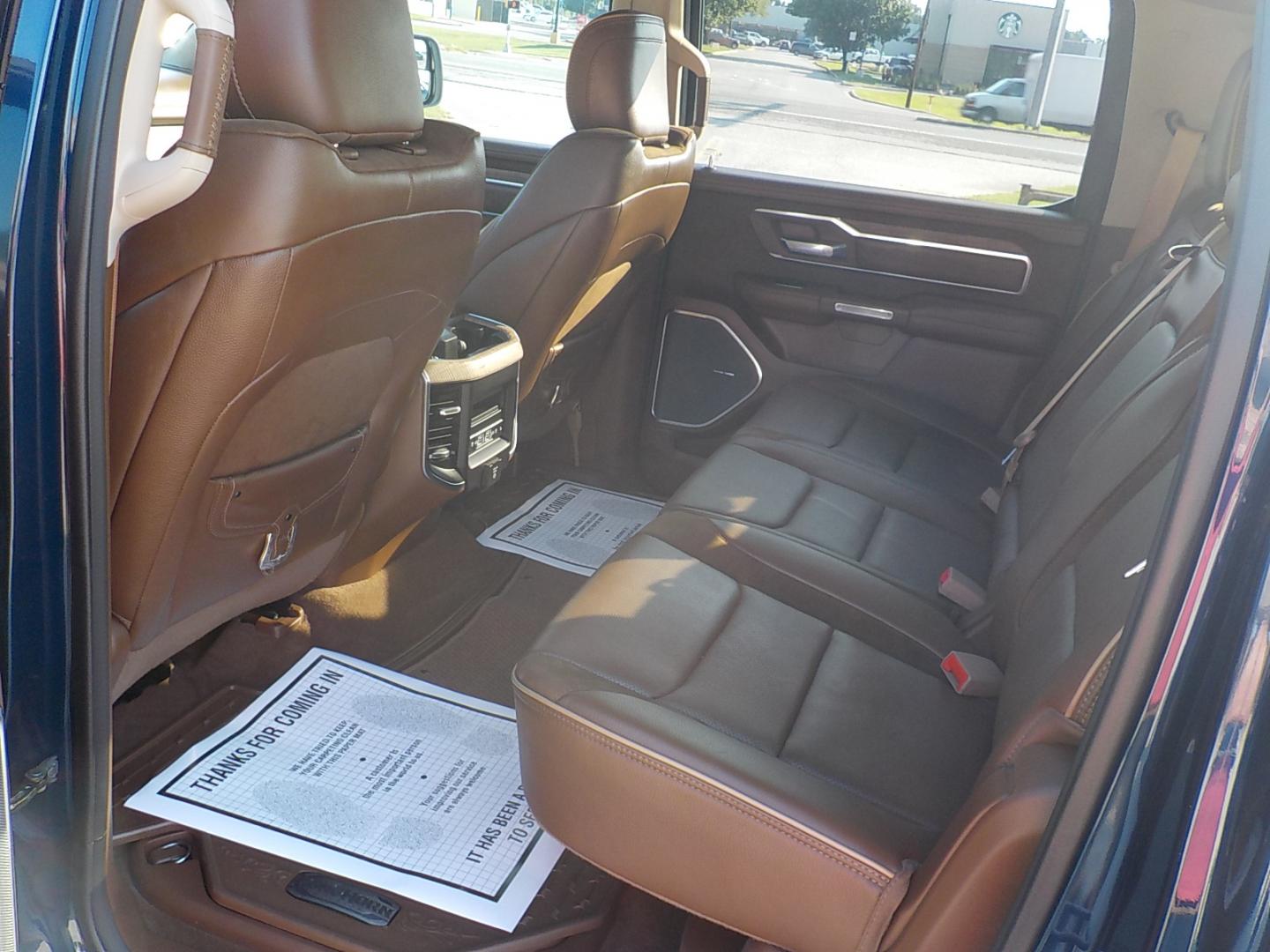 2021 Blue /Tan RAM 1500 Longhorn Crew Cab SWB 4WD (1C6SRFKT5MN) with an 5.7L V8 OHV 16V engine, 8A transmission, located at 1617 W Church Street, Livingston, TX, 77351, (936) 327-3600, 30.710995, -94.951157 - ONE OWNER!! LOW MILES!! IMMACULATE!! - Photo#10