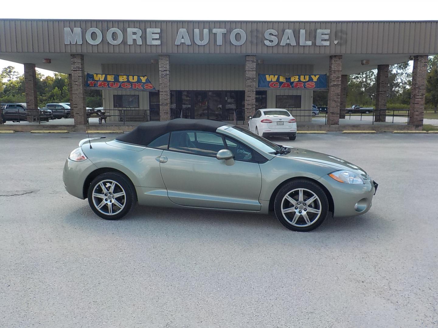2008 Lt Green /Black Mitsubishi Eclipse GT Spyder (4A3AL35TX8E) with an 3.8L V6 SOHC 24V engine, Automatic transmission, located at 1617 W Church Street, Livingston, TX, 77351, (936) 327-3600, 30.710995, -94.951157 - LOW LOW MILES! And yes, that is the correct miles! Garage kept all it's life. This car is hard to believe how clean it is! If you want a convertible to sport around in on the weekends and don't want to spend a fortune this is the ONE! - Photo#5