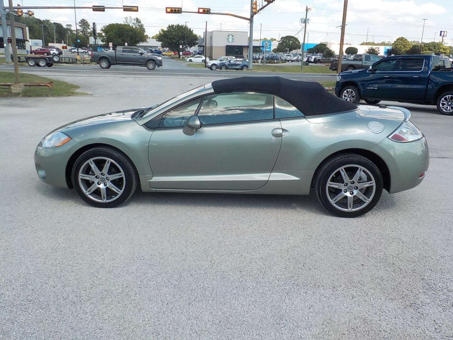 2008 Lt Green /Black Mitsubishi Eclipse GT Spyder (4A3AL35TX8E) with an 3.8L V6 SOHC 24V engine, Automatic transmission, located at 1617 W Church Street, Livingston, TX, 77351, (936) 327-3600, 30.710995, -94.951157 - LOW LOW MILES! And yes, that is the correct miles! Garage kept all it's life. This car is hard to believe how clean it is! If you want a convertible to sport around in on the weekends and don't want to spend a fortune this is the ONE! - Photo#9