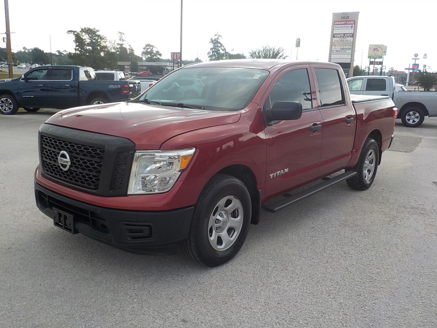 2017 Maroon /Black Nissan Titan S Crew Cab 2WD (1N6AA1EK3HN) with an 5.6L V8 DOHC 32V engine, 6A transmission, located at 1617 W Church Street, Livingston, TX, 77351, (936) 327-3600, 30.710995, -94.951157 - Extremely nice truck for the money!! Come check it out for yourself - Photo#3